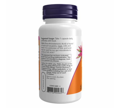PABA Now Foods 500mg - 100 caps PABA Now Foods 500mg - 100 caps