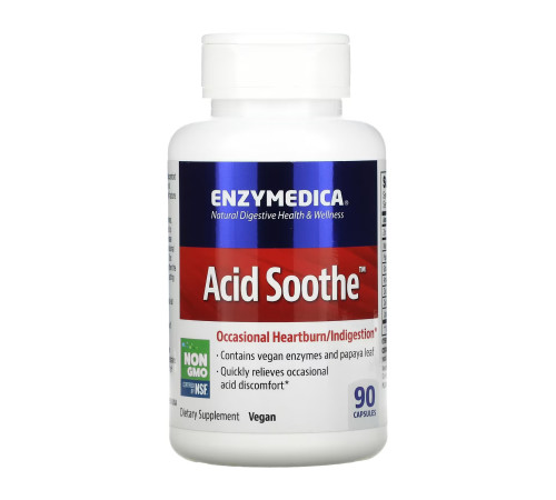 Ензими від печії та кислотного дискомфорту Acid Soothe - 90 капсул Ензими від печії та кислотного дискомфорту Acid Soothe - 90 капсул