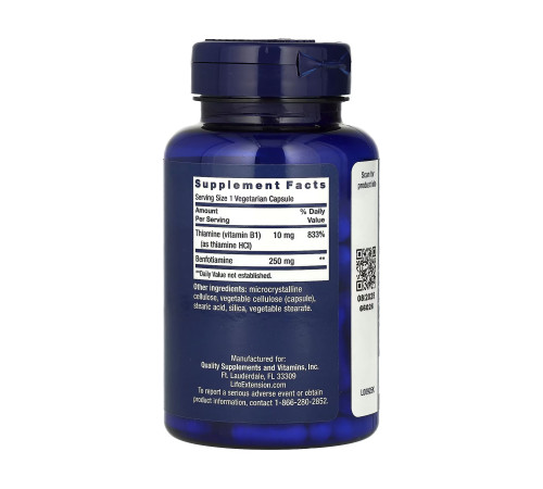 Бенфотіамін Mega Benfotiamine 250мг - 120 капсул Бенфотіамін Mega Benfotiamine 250мг - 120 капсул