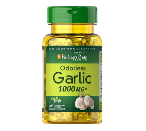 Odorless Garlic 1000 mg - 100 Rapid Release softgels Odorless Garlic 1000 mg - 100 Rapid Release softgels