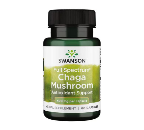 Повний спектр Гриб Чага Full Spectrum Chaga Mushroom 400мг - 60 капсул