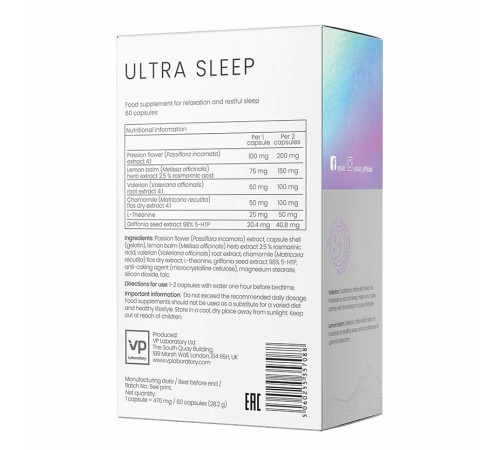 Ultra Sleep VPLab - 60 caps