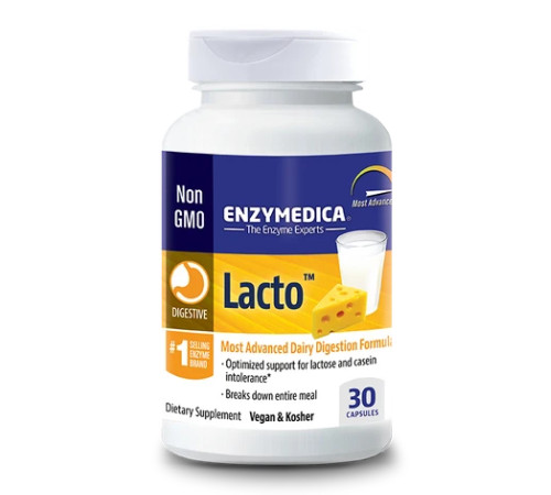 Ферменти для травлення Enzymedica Lacto - 30 капсул Ферменти для травлення Enzymedica Lacto - 30 капсул