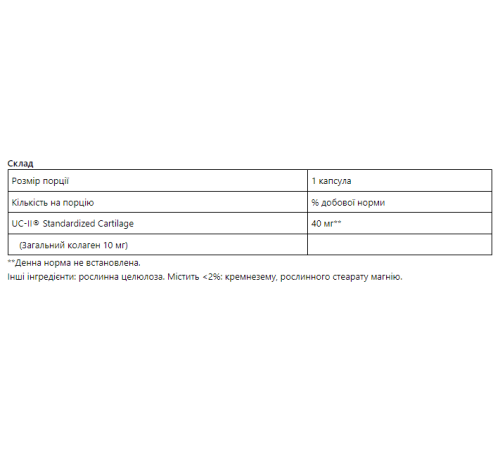 PP UC-|| 40mg Active Collagen Compound - 30caps PP UC-|| 40mg Active Collagen Compound - 30caps