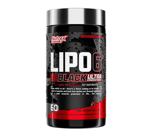 Жироспалювач Lipo 6 Black Ultra Concentrate - 60 капсул (EU version) Жироспалювач Lipo 6 Black Ultra Concentrate - 60 капсул (EU version)