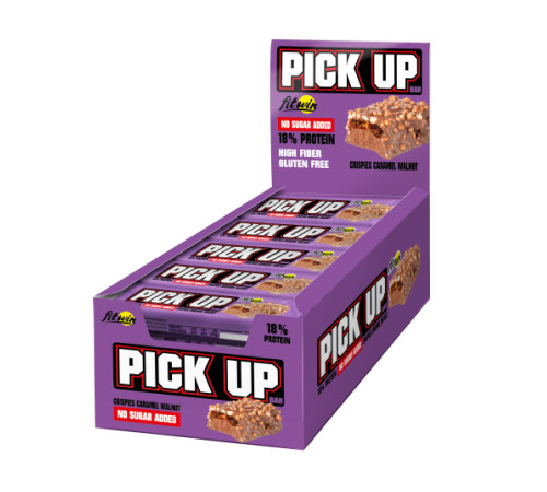 Протеїновий батончки PickUp Crispies - 20x45г Карамельний горіх Протеїновий батончки PickUp Crispies - 20x45г Карамельний горіх