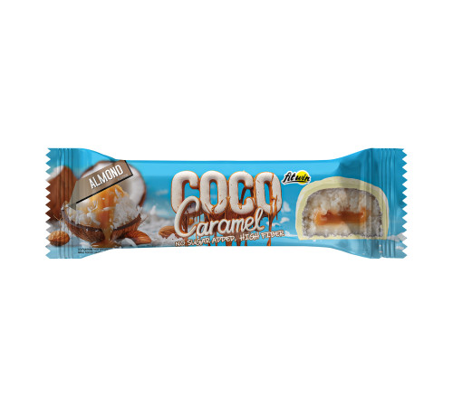 Кокосовий батончик Coco Caramel - 20x40г Мигдаль Кокосовий батончик Coco Caramel - 20x40г Мигдаль