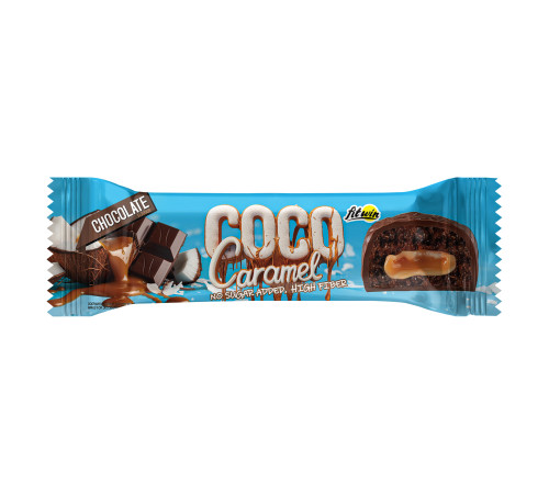 Кокосовий батончик Coco Caramel - 20x40г Шоколадний Кокосовий батончик Coco Caramel - 20x40г Шоколадний