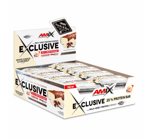 Exclusive Protein Bar - 12x85g White Chocolate Coconut Exclusive Protein Bar - 12x85g White Chocolate Coconut