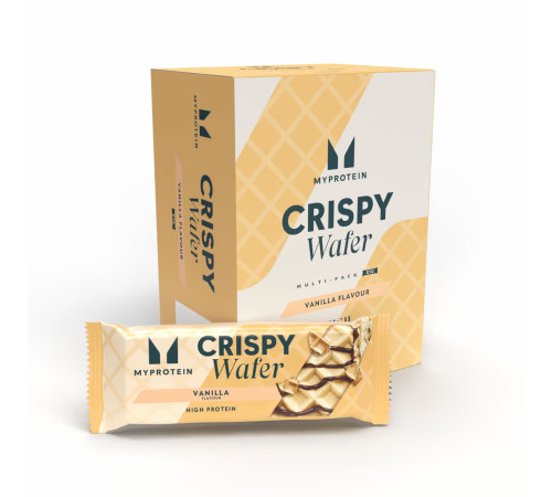 Протеїнові вафлі Crispy Wafers - 10x40г Ваніль Протеїнові вафлі Crispy Wafers - 10x40г Ваніль
