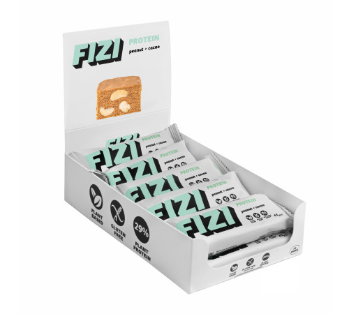 FIZI Protein Bar - 10х45g Peanut-Сacao FIZI Protein Bar - 10х45g Peanut-Сacao