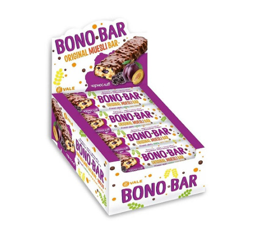 Bono Bar Original Muesli - 20х40g French Plum Bono Bar Original Muesli - 20х40g French Plum