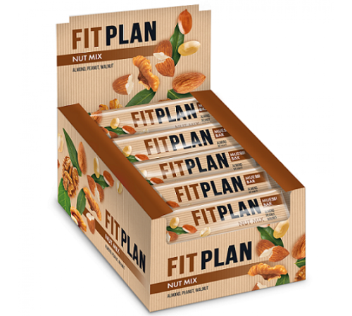 Fitness Plan Muesli Bar - 30x30g Nut Mix Fitness Plan Muesli Bar - 30x30g Nut Mix