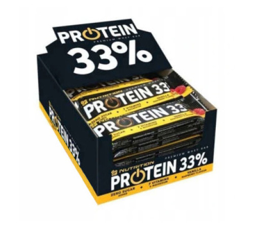 Protein 33% Bar - 25x50g Vanilla-Rapsberry