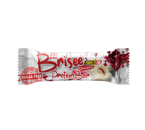 Протеїновий батончик Brisee 25% - 20х55г Полуниця Протеїновий батончик Brisee 25% - 20х55г Полуниця