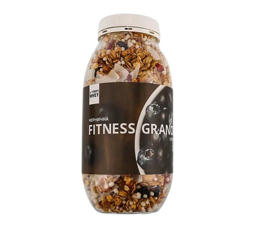 Фітнес гранули Fitness Granola - 450г Чорниця з протеїном Фітнес гранули Fitness Granola - 450г Чорниця з протеїном