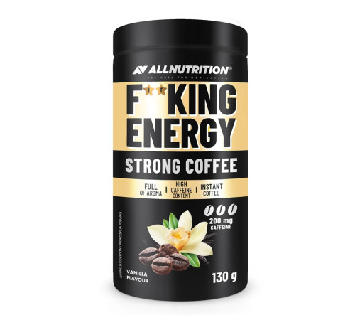 Розчинна кава Fitking Delicious Strong Coffee - 130г Ваніль Розчинна кава Fitking Delicious Strong Coffee - 130г Ваніль