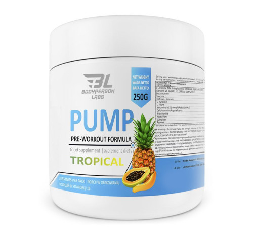 Pre-Workout Formula - 250g Tropical Pre-Workout Formula - 250g Tropical