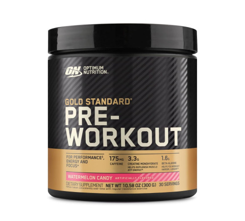 Предтренировочный комплекс Gold Standard Pre Workout - 300г Цукерки з кавуном