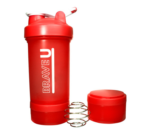 Шейкер Shaker with containers 3 в 1 - 600мл Червоний Шейкер Shaker with containers 3 в 1 - 600мл Червоний