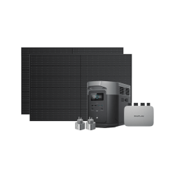 Комплект енергонезалежності EcoFlow PowerStream - мікроінвертор 800W + зарядна станція Delta Max 2000 + 2 x 400W стаціонарні сонячні панелі