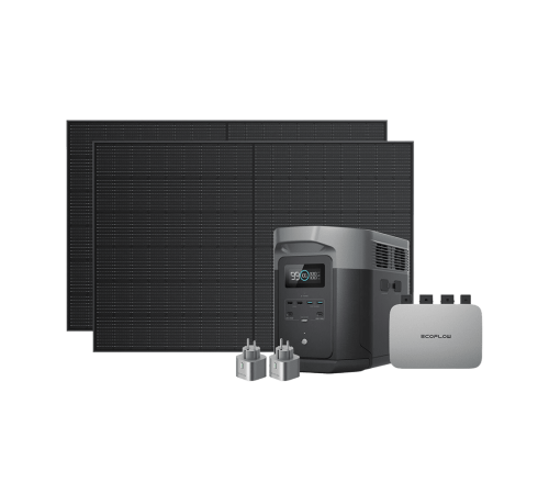Комплект енергонезалежності EcoFlow PowerStream - мікроінвертор 800W + зарядна станція Delta Max 2000 + 2 x 400W стаціонарні сонячні панелі Комплект енергонезалежності EcoFlow PowerStream - мікроінвертор 800W + зарядна станція Delta Max 2000 + 2 x 400W стаціонарні сонячні панелі