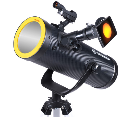 Телескоп Bresser Solarix 114/500 AZ Carbon з сонячним фільтром і адаптером для смартфона (4614505) Телескоп Bresser Solarix 114/500 AZ Carbon з сонячним фільтром і адаптером для смартфона (4614505)