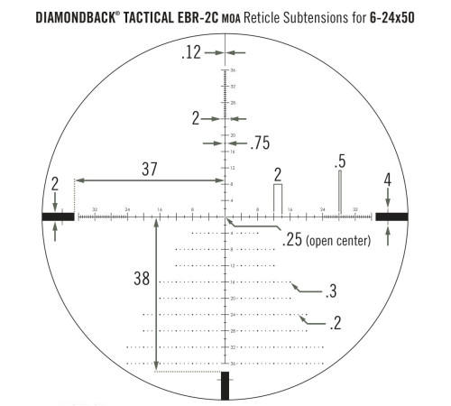 Приціл оптичний Vortex Diamondback Tactical FFP 6-24x50 EBR-2C MOA (DBK-10028) Приціл оптичний Vortex Diamondback Tactical FFP 6-24x50 EBR-2C MOA (DBK-10028)