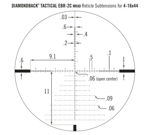 Приціл оптичний Vortex Diamondback Tactical FFP 4-16x44 EBR-2C MRAD (DBK-10027) Приціл оптичний Vortex Diamondback Tactical FFP 4-16x44 EBR-2C MRAD (DBK-10027)