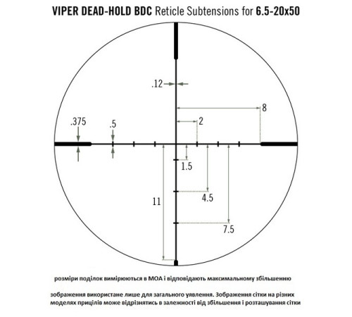 Приціл оптичний Vortex Viper 6.5-20x50 SFP BDC MOA (VPR-M-06BDC) Приціл оптичний Vortex Viper 6.5-20x50 SFP BDC MOA (VPR-M-06BDC)