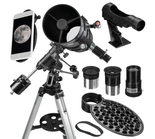 Телескоп Bresser Pollux 150/1400 EQ3 Carbon з сонячним фільтром і адаптером для смартфона (4690900) Телескоп Bresser Pollux 150/1400 EQ3 Carbon з сонячним фільтром і адаптером для смартфона (4690900)