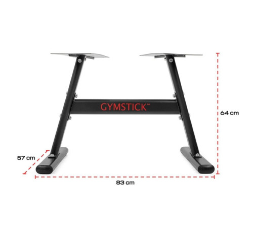 Стійка для гантелей Gymstick Quick‑Lock, чорно-червона