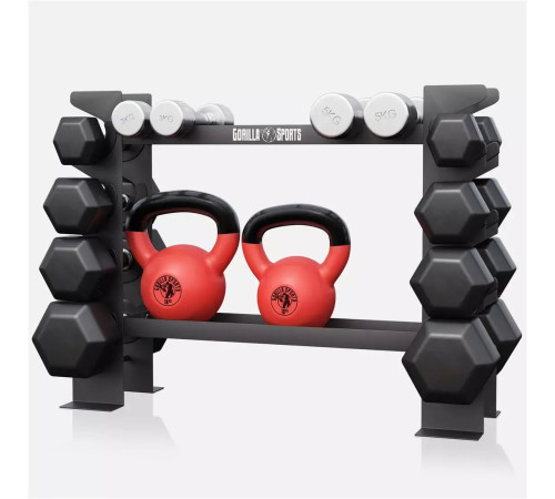 Стійка для гантелей та гир Gorilla Sports
