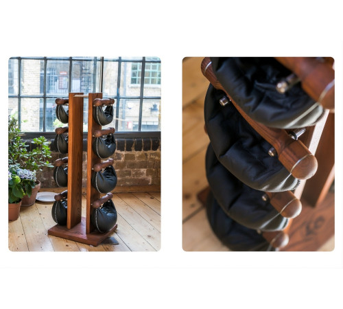 Стійка з гантелями NOHRD SwingBell Tower Set Shadow Leather 2-8 кг