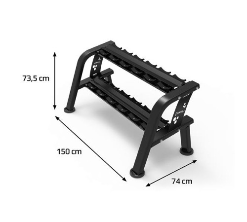 STR48 DOUBLE DUMBBELL RACK 6 PAIRS COMMERCIAL HMS
