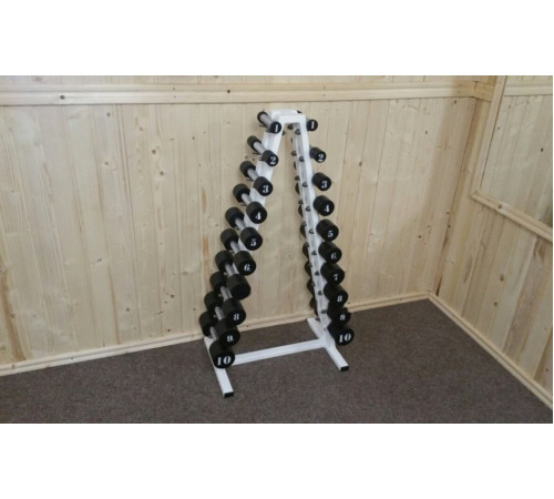 Стійка з гантелями RN-Sport DR-1 1-10 кг, біла