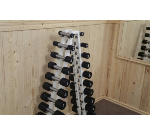 Стійка з гантелями RN-Sport DR-1 1-10 кг, біла