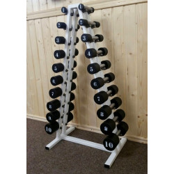 Стійка з гантелями RN-Sport DR-1 1-10 кг, біла