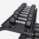 Стійка з шестигранними гантелями Gorilla Sports Hex 2 х 6-30 кг