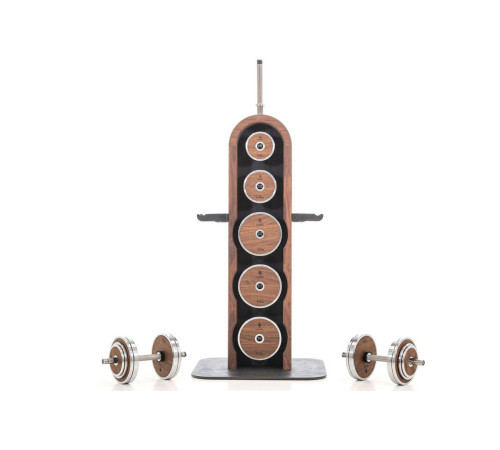 Стійка з гантелями та дисками NOHRD Classic Walnut