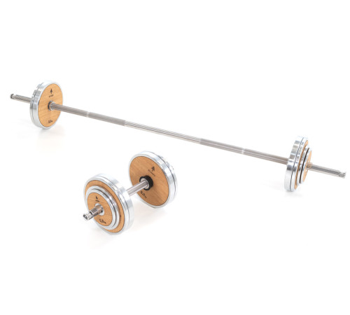 Стійка з гантелями та дисками NOHRD Classic Walnut