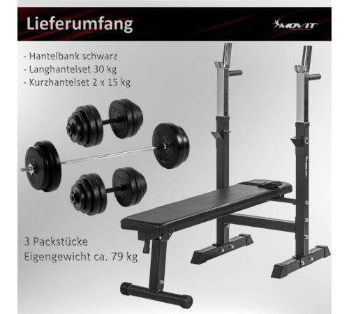 Лава Movit Fitness + набір гантелей 60 кг Лава Movit Fitness + набір гантелей 60 кг