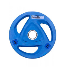 Диск олімпійський HouseFit OR-102-10, 10 кг синій