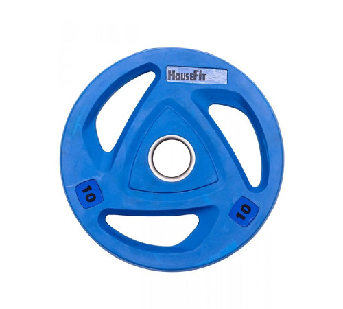 Диск олімпійський HouseFit OR-102-10, 10 кг синій
