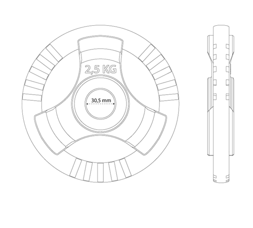 Диск чавунний K-SPORT O2.5 2,5 кг