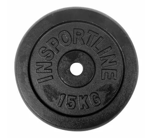 Чавунний диск 30мм inSPORTline Castblack 15кг Чавунний диск 30мм inSPORTline Castblack 15кг