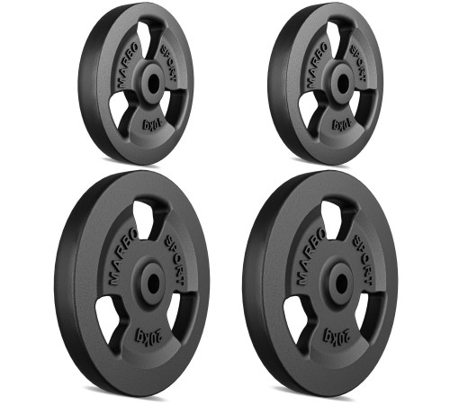 Диски чавунні Marbo Sport 2 x 20 кг, 2 x 10 кг