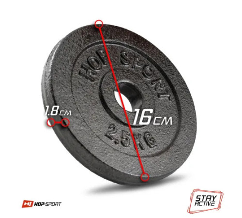Набір дисків чавунних Hop-Sport Strong 4 x 2,5 кг