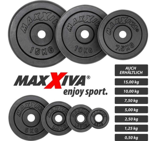 Набір дисків Maxxiva 2 х 2,5 кг Набір дисків Maxxiva 2 х 2,5 кг