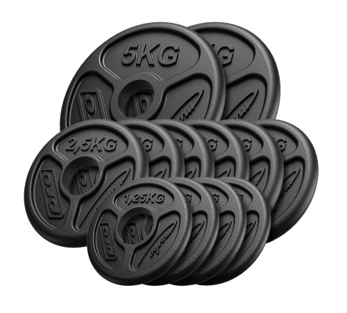 Диски олімпійські Marbo Sport MW-2x5KG_6x2,5KG_4x1,25-OLI 30 кг